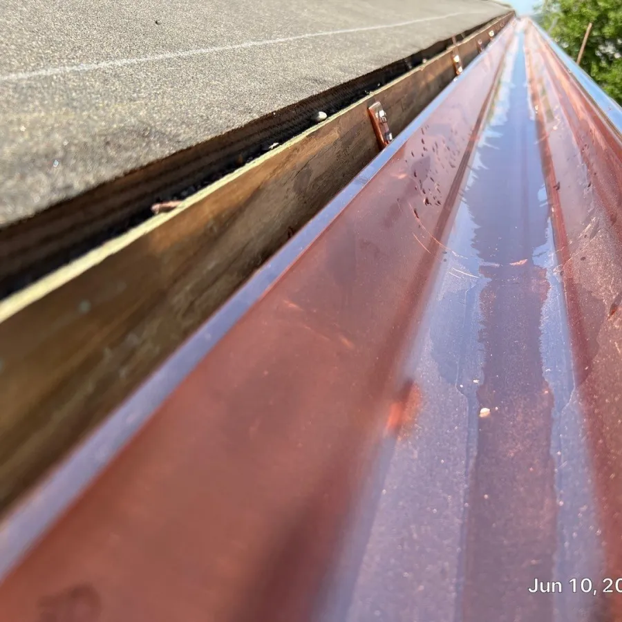 gallery gutters interior copper half round trough utah myroof